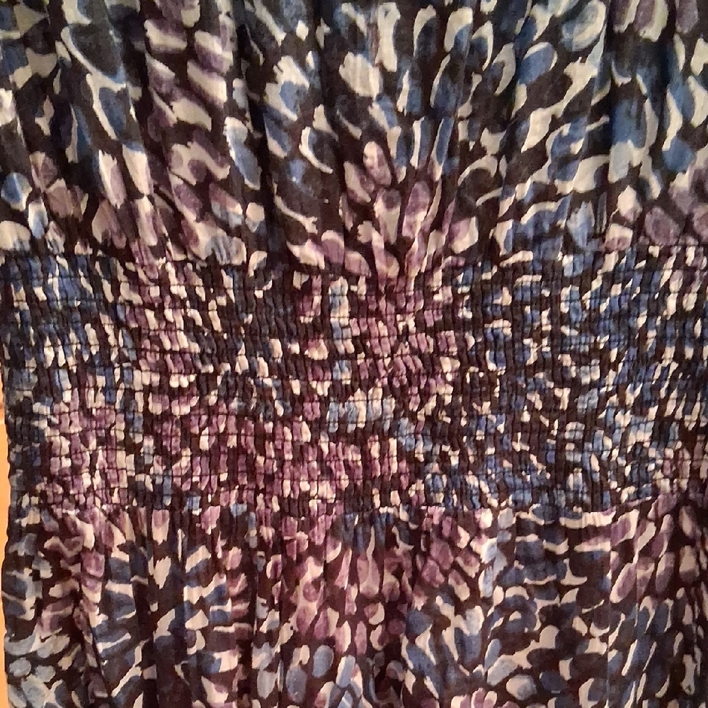 Grace Elements Black And Blue Patterned Midi Dress - image 8